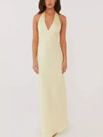 Halter Neck Sleeveless Maxi Dress