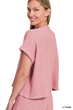 Zenana Sweater Boxy Top & Long Pants Set
