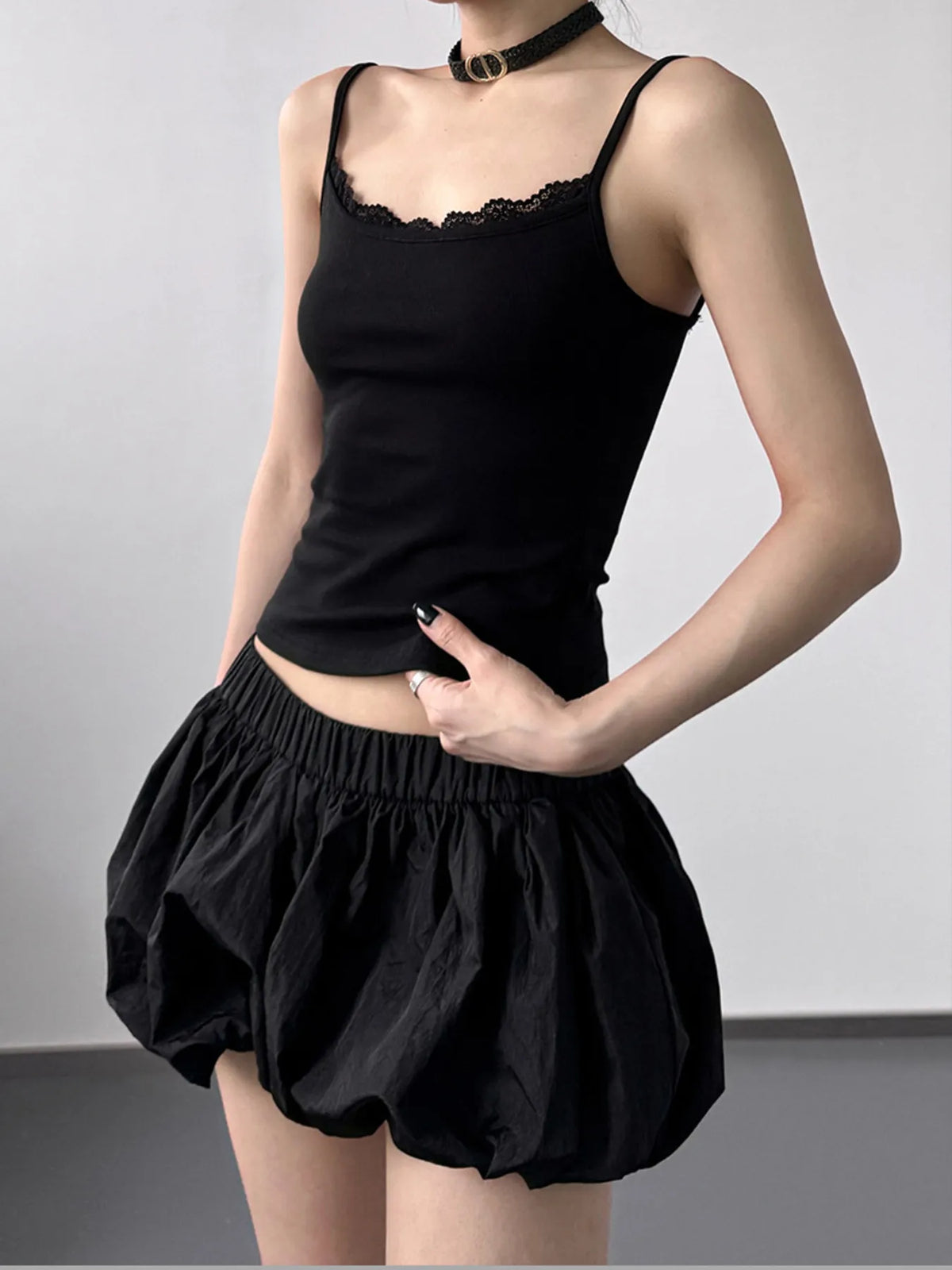 Lace Trim Cami Top - Ladyez