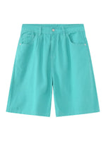 Mid Rise Denim Shorts
