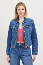 RISEN Basic Fitted Button Down Denim Jacket