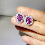 6 Carat 925 Sterling Silver Moissanite Stud Earrings