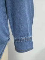 Horse Print Long Sleeve Denim Shirt