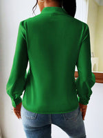 V Neck Long Sleeve Top - Ladyez