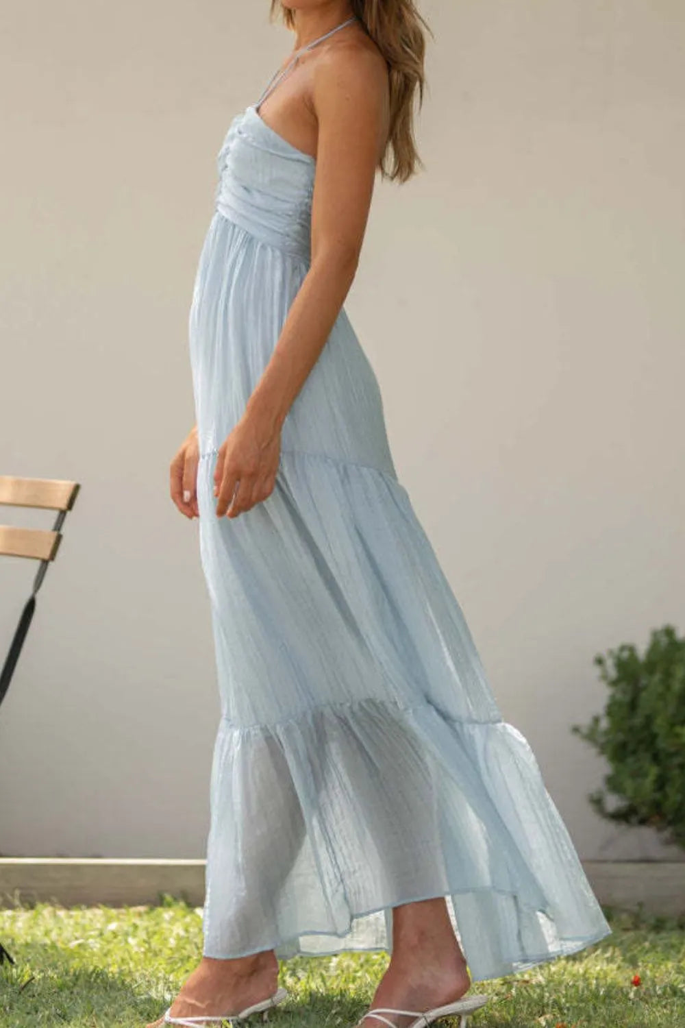 Tiered Halter Neck Cami Dress