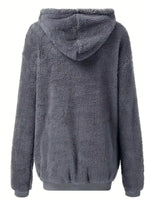 Fleece Zip-Up Drawstring Outerwear