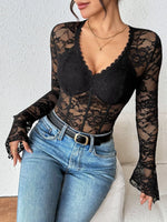 Lace Long Sleeve Bodysuit