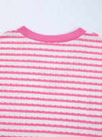 Striped V-Neck Casual T-Shirt