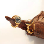 Tiger's Eye 18K Gold-Plated Ring