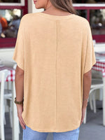 Casual V-Neck Relaxed Fit T-Shirt