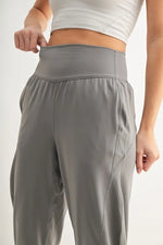 MONO B Flowbarrel High Waist Active Pants - Ladyez