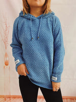 Drawstring Long SleeveHooded Sweater