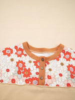 Floral Plaid Patchwork Casual Top