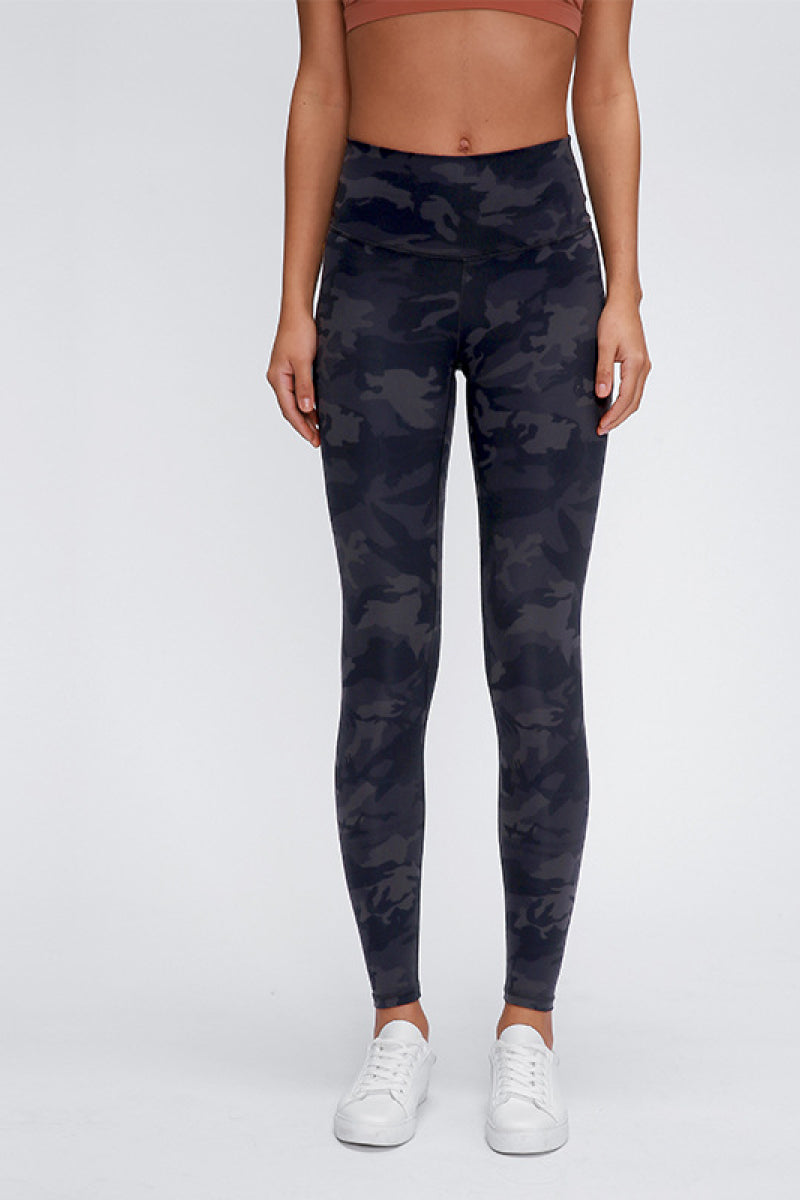 Millennia Wide Seamless Band Waist Sports Leggings - Ladyez