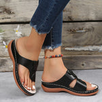 Cutout Wedge Sandals