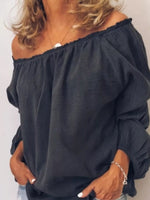 Off-Shoulder Frill Trim Blouse