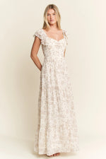Jade By Jane Full Size Ruffle Sleeve Tiered Maxi Dress Plus Size - Ladyez