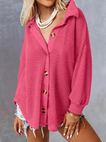 Waffle Knit Button-Down Shirt