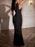 Tube Mermaid Maxi Dress with Scarf Detail