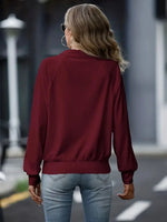 Zip Up Collared Neck Raglan Sleeve Jacket