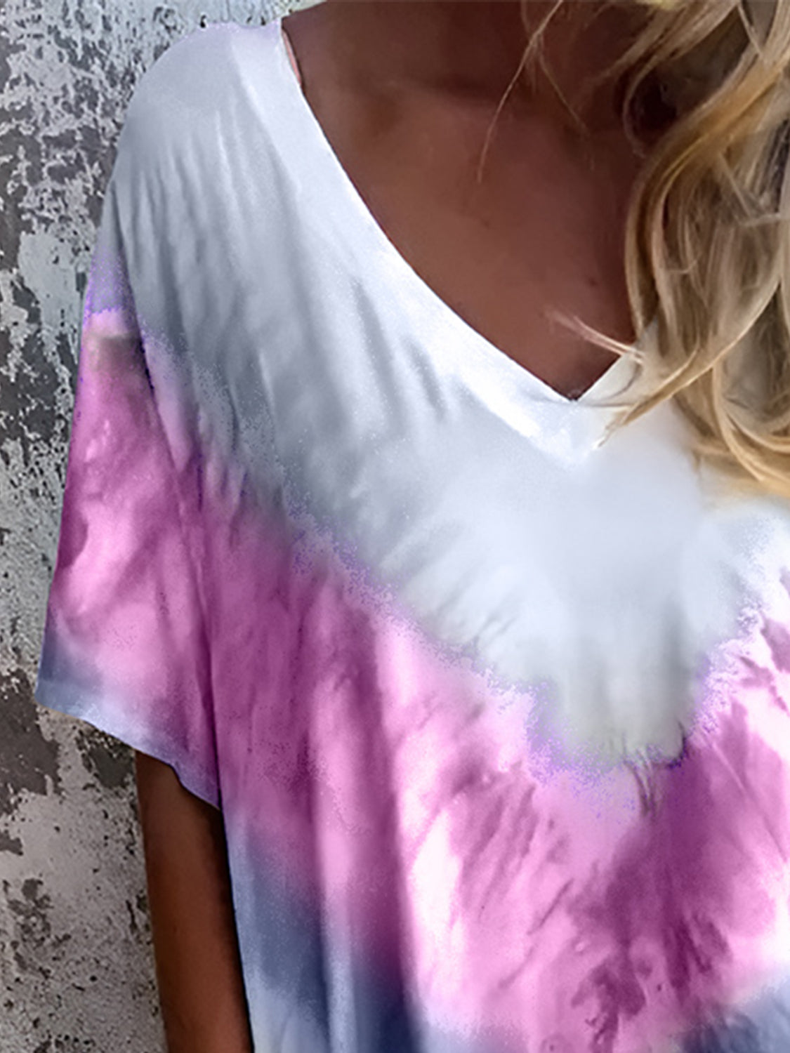 Full Size Pocketed Tie-Dye Short Sleeve Dress - Ladyez