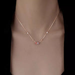 925 Sterling Silver Zircon Pendant Necklace