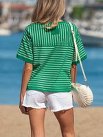 Striped Short Sleeve Relaxed-Fit T-Shirt