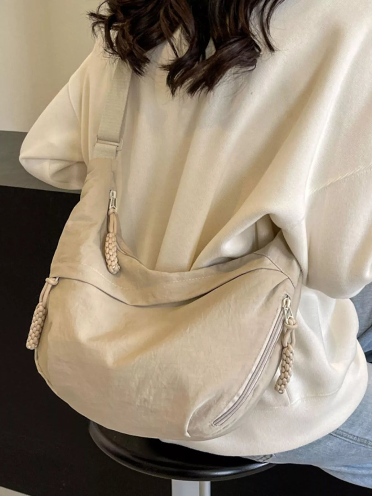 Casual Solid Color Lightweight Crossbody Bag