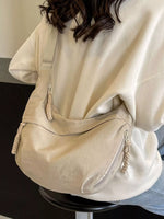 Casual Solid Color Lightweight Crossbody Bag