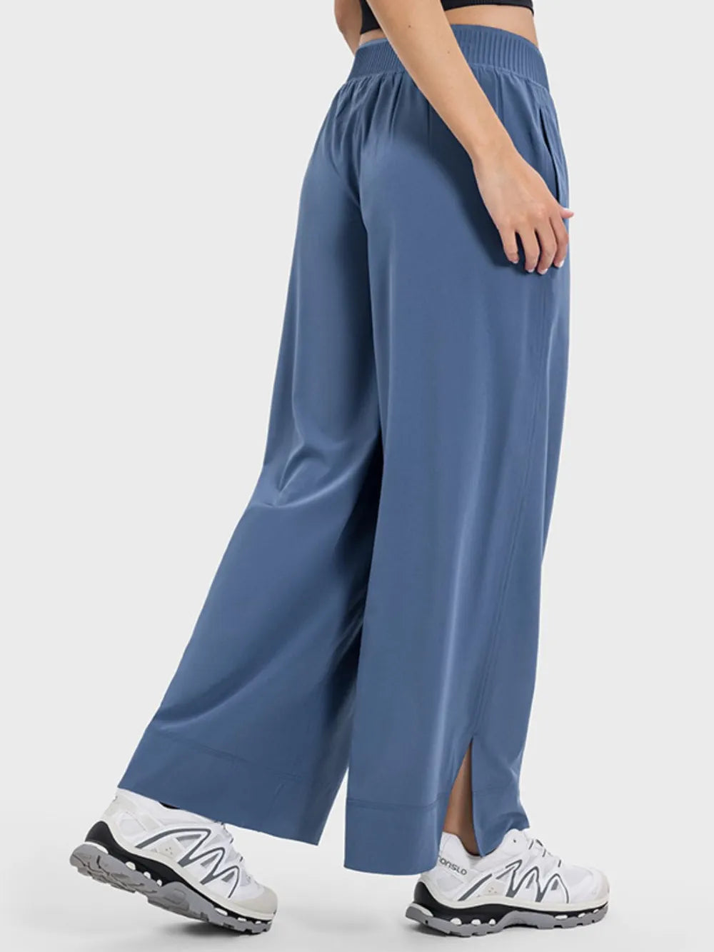 Millennia Slit Wide Leg Active Pants - Ladyez