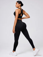 Round Neck Wide Strap Tank and Leggings Active Set - Ladyez