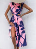 Cutout Printed Sleeveless Dress