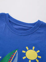 Children's Fun at Sea Graphic Tee & Striped Shorts Set