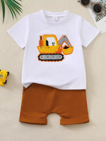 Children's Embroidered T-shirt & Shorts Set