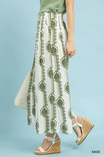 Umgee Geometric Boho Print Wide Leg Pants