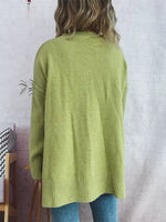 V-Neck Dropped Shoulder Sweater