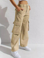 High-Waisted Wide Leg Cargo Jeans