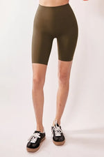 Davi & Dani High Waisted Biker Leggings - Ladyez