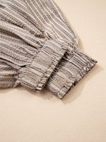 Stripe Drawstring Cargo Jogger Pants with Pockets
