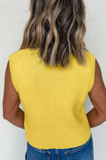 Button-Down Knit Sweater Vest