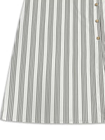 Plus Size Striped Button Front Midi Dress