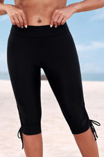 Drawstring Ruched Swim Shorts - Ladyez