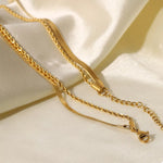18K Gold-Plated Stainless Steel Layered Necklace