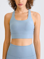 Millennia Double Take Square Neck Racerback Cropped Tank - Ladyez