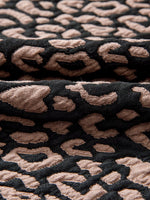 Leopard Print Bubble Sleeve Shift Mini Dress