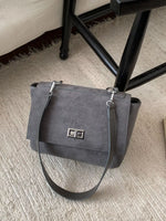 Suede Flap Crossbody Bag