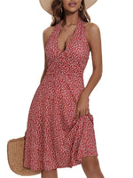 Printed Halter Neck Dress