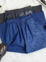 Elastic Waist Printed Jeans