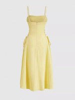 Lace-Up Side A-Line Cami Dress