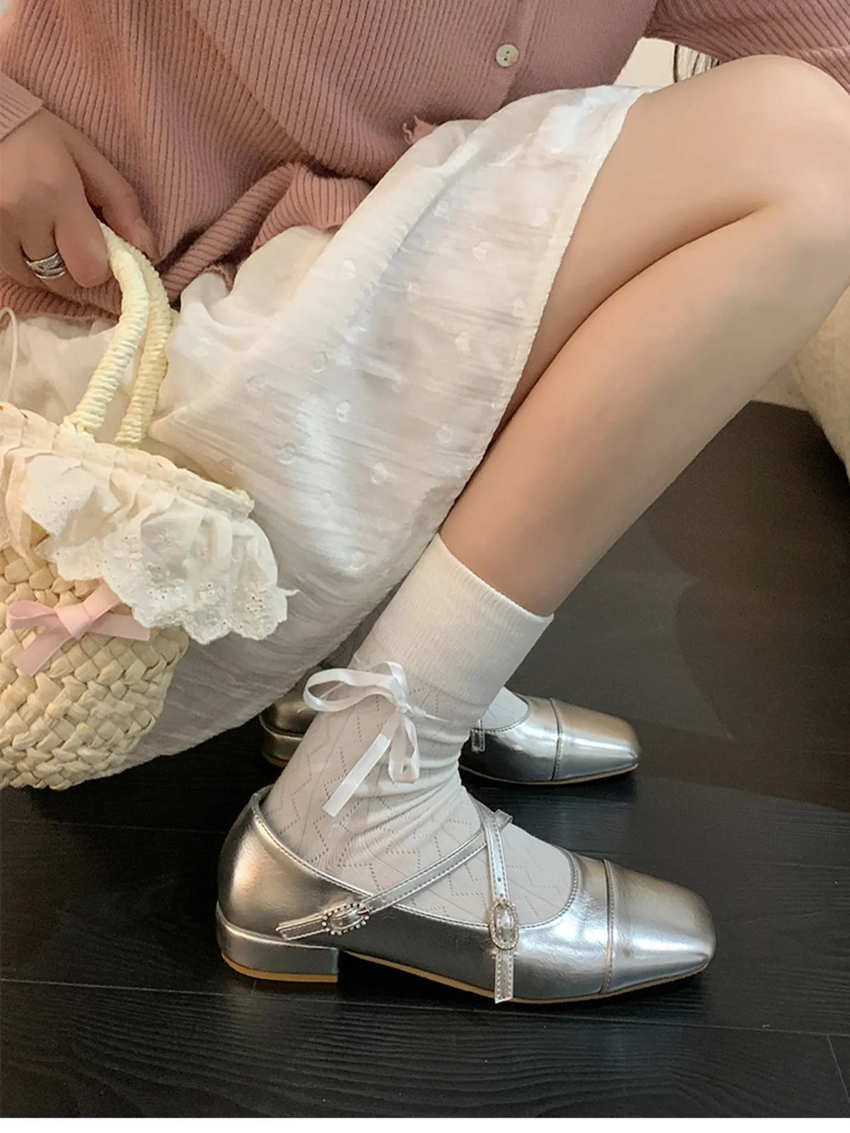Square Toe Block Heels Mary Jane Shoes - Ladyez